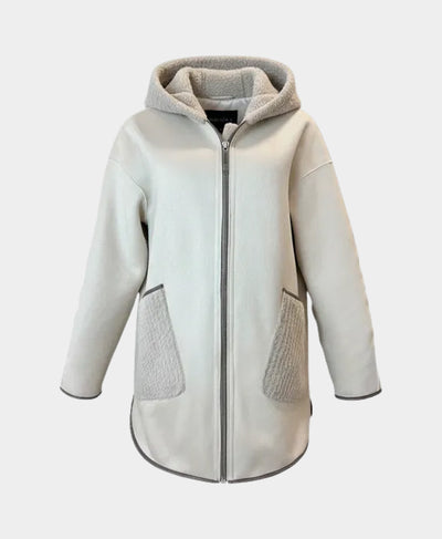 Reversible Faux Fur Contrast Cape w/ Hood image 4