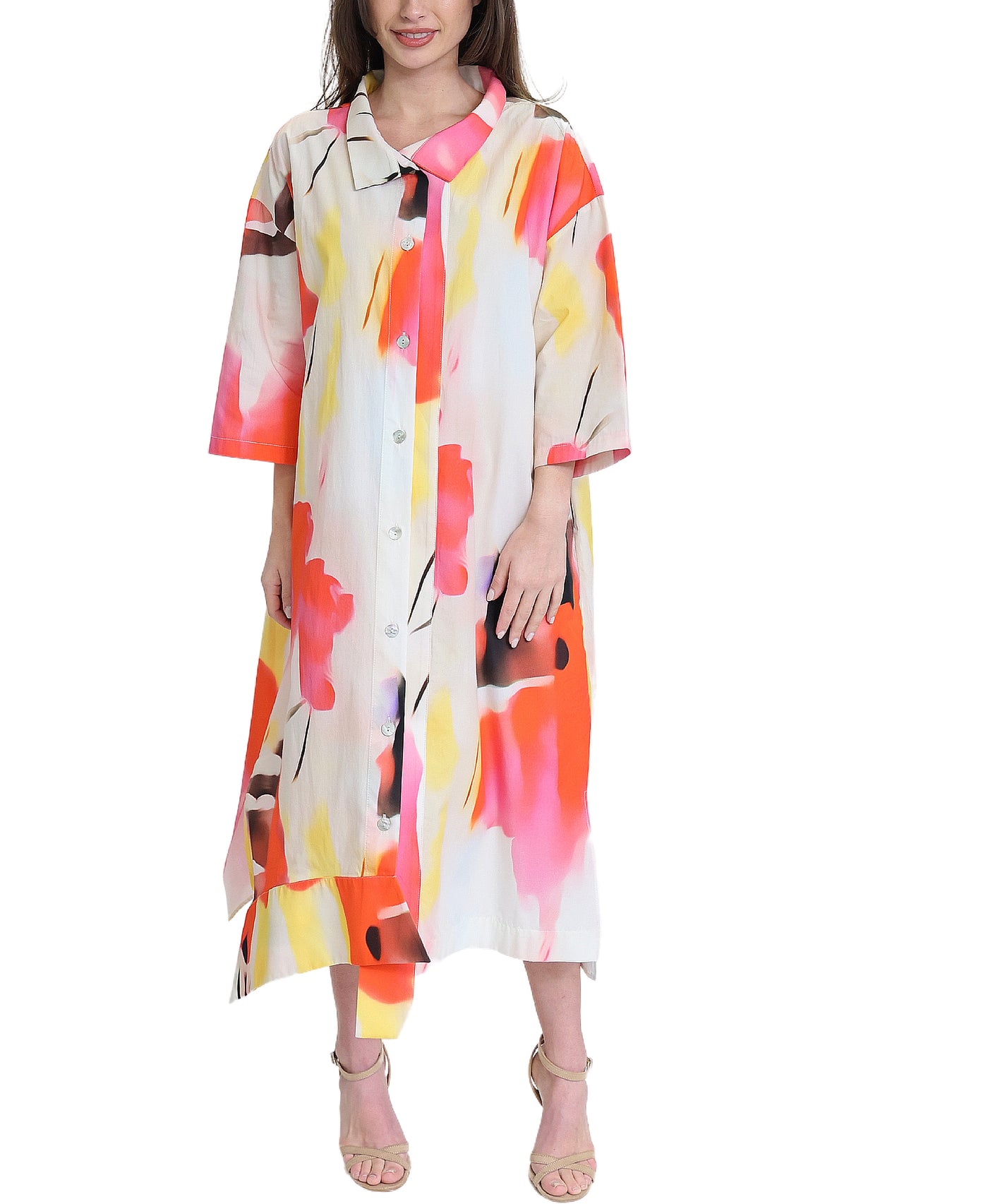 Multicolor Printed Shirt Dress image 1