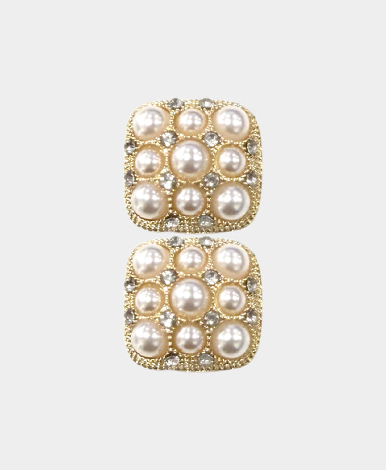 Set Of 2 Square Pearl Button Cover view 1