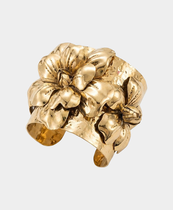 
Flower Cuff Bracelet in GOLD view 2