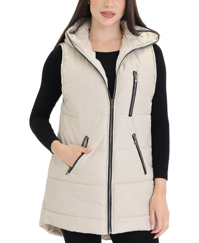 Puffer Vest w/ Hood image 1