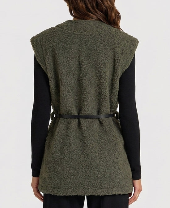 
Sherpa Vest w/ Belt in OLIVE view 2
