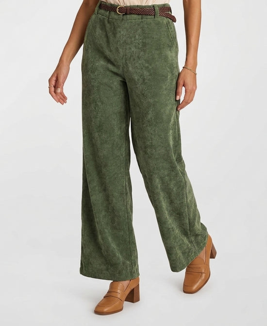 
Chenille Wide Leg Pants in OLIVE view 1