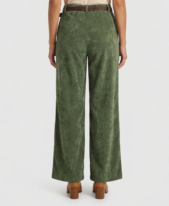 
Chenille Wide Leg Pants in OLIVE view 2