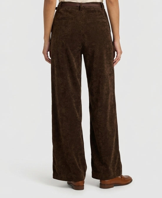 
Chenille Wide Leg Pants in BROWN view 2