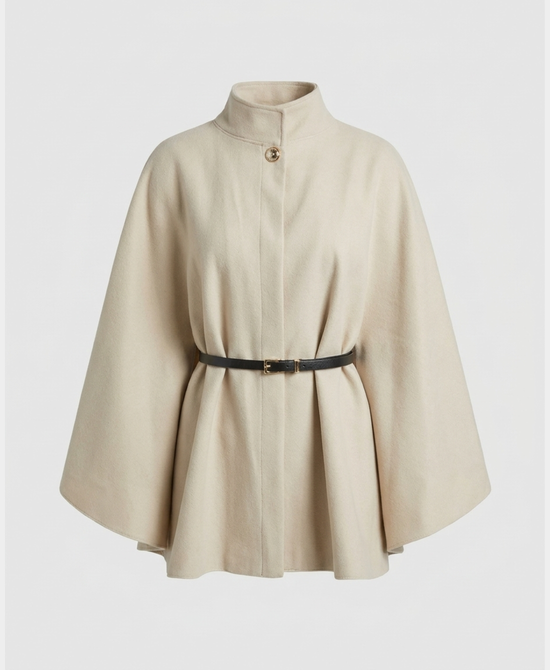 
Cape w/ Belt in CREAM view 2