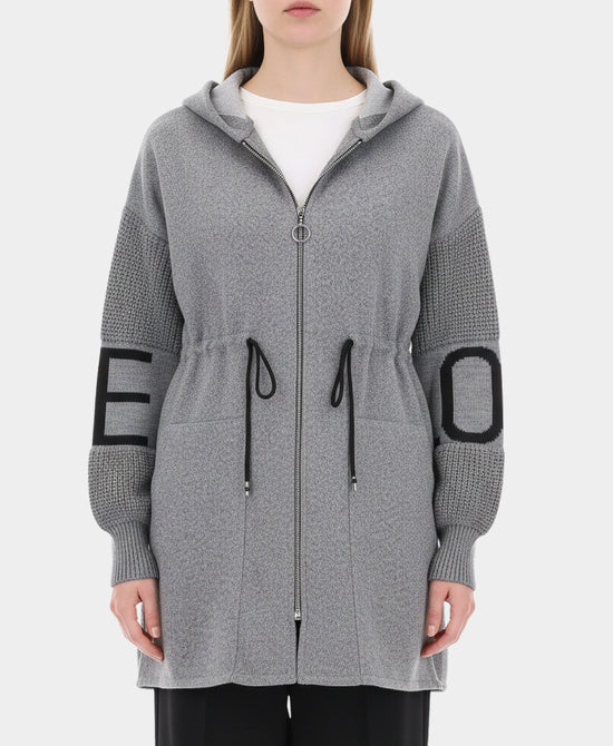 "Love" Sweater Hi-Lo Jacket view 