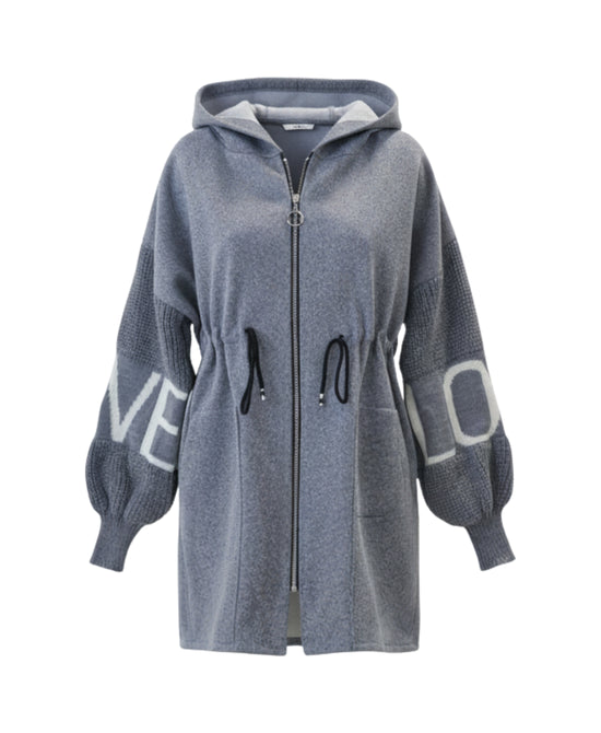 "Love" Hi-Lo Sweater Jacket view 