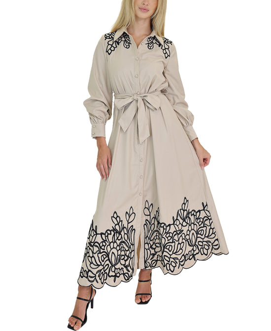 Embroidered Maxi Dress view 