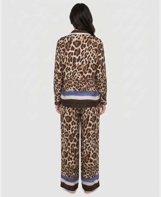 
Leopard Print Blouse & Pants Set- 2 Pc Set in BROWN MULTI view 2