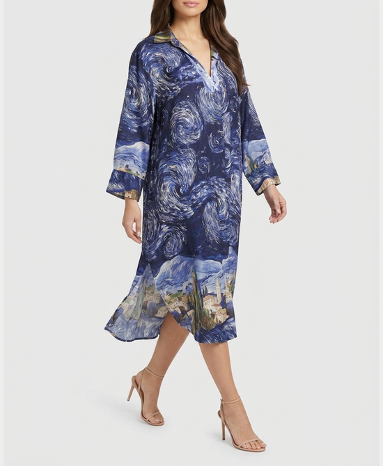 
Art Inspired Print Dress in NAVY MULTI view 1