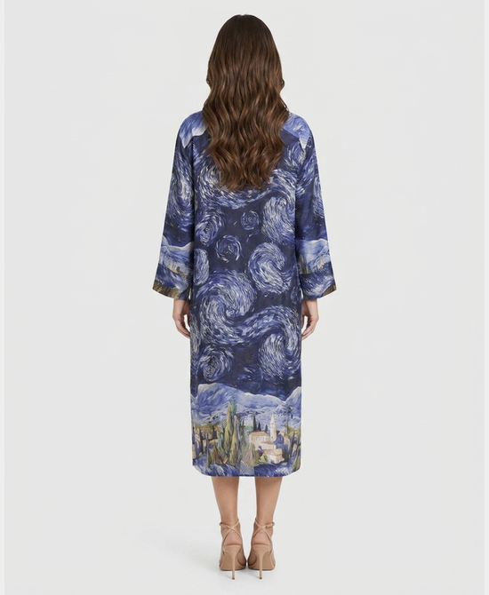 
Art Inspired Print Dress in NAVY MULTI view 2