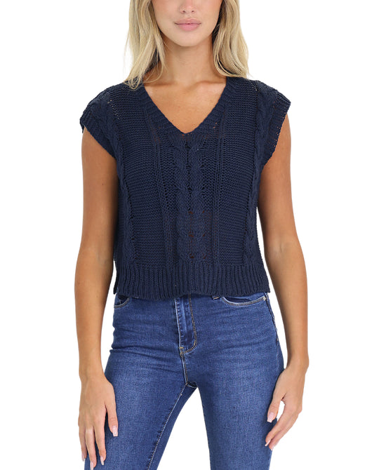 Cable Knit Sweater Vest view 