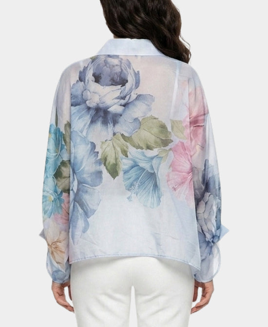 
Floral Print Blouse in BLUE view 2