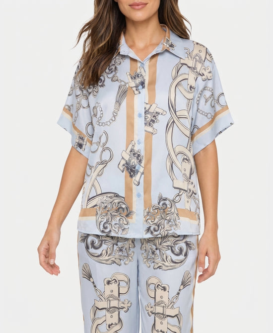 
Print Blouse in BLUE MULTI view 1