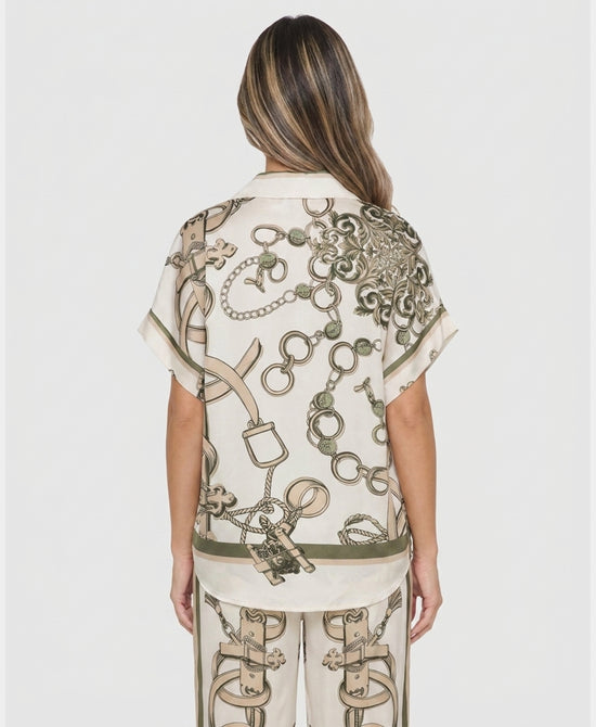
Print Blouse in IVORY MULTI view 2
