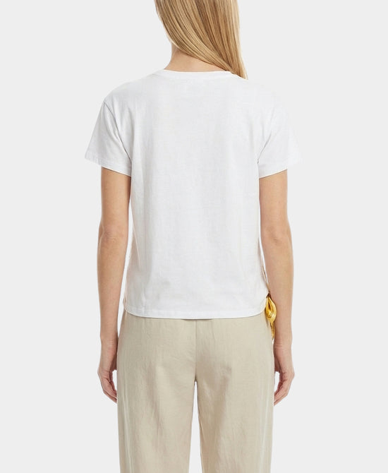 Tee w/ Printed Silk Trim view 2