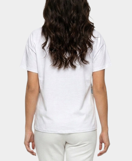
Tee w/ Horse Print Silk Trim in BLUE view 2