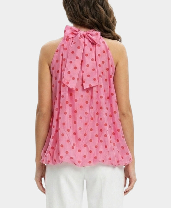 
Polka Dot Bubble Top in PINK/RED view 2