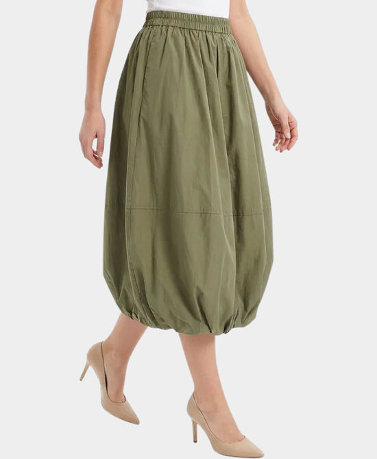 
Bubble Midi Skirt in OLIVE view 1