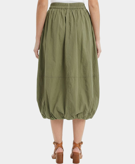 
Bubble Midi Skirt in OLIVE view 2