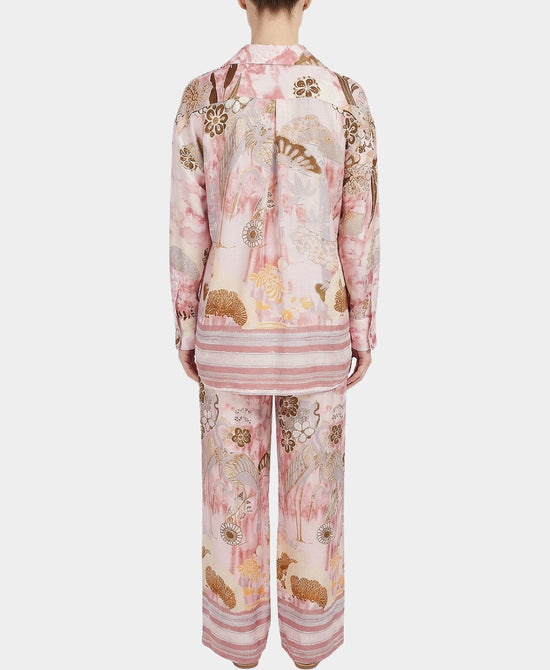 Multi Print Blouse & Pants Set- 2 Pc Set view 2