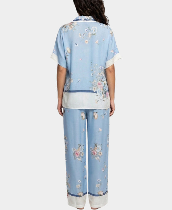 
Floral Print Top & Pants Set- 2 Pc Set in BLUE view 2