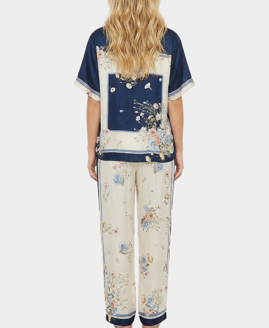 
Floral Print Blouse & Pants Set- 2 Pc Set in NAVY view 2