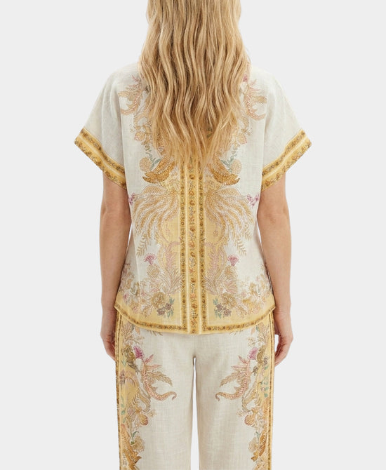 
Print Blouse & Pants Set- 2 Pc Set in YELLOW view 2