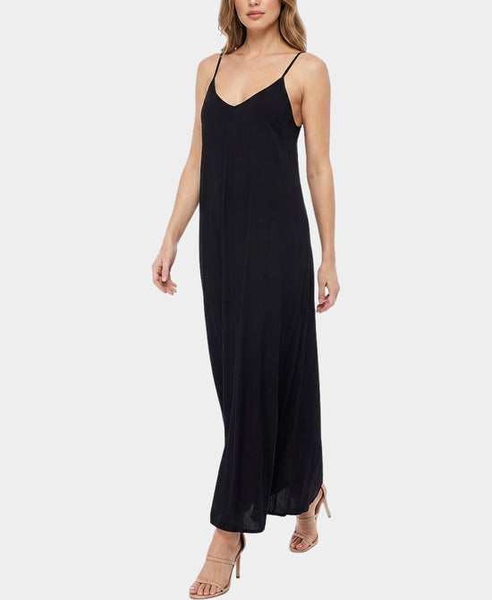 
Solid Maxi Dress in BLACK view 1
