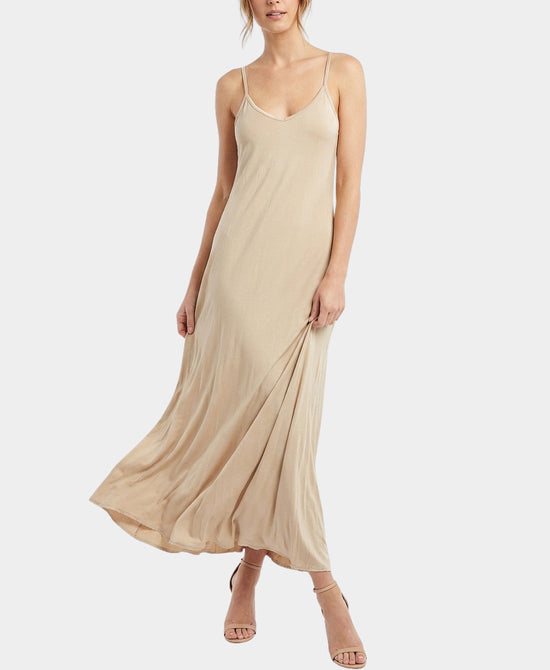 
Solid Maxi Dress in BEIGE view 1