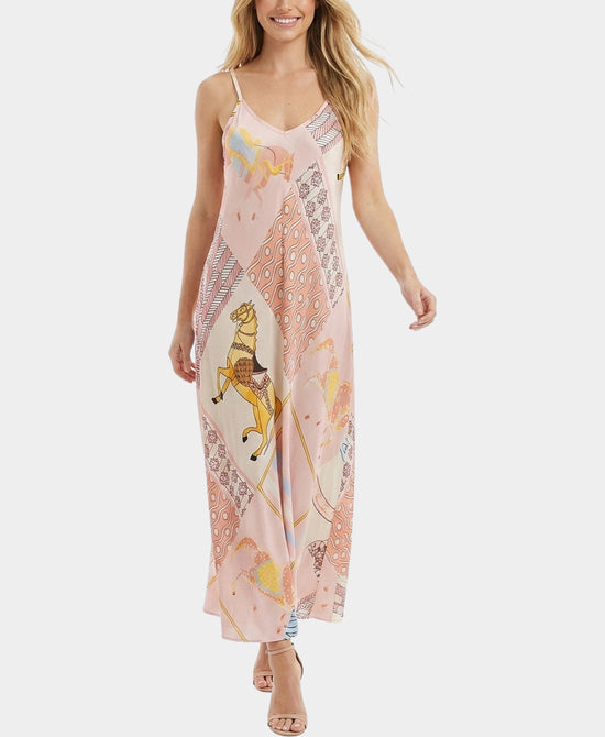 
Horse Print Maxi Dress in BLUSH view 1