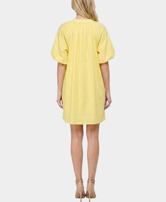 
Bubble Sleeve Dress in YELLOW view 2
