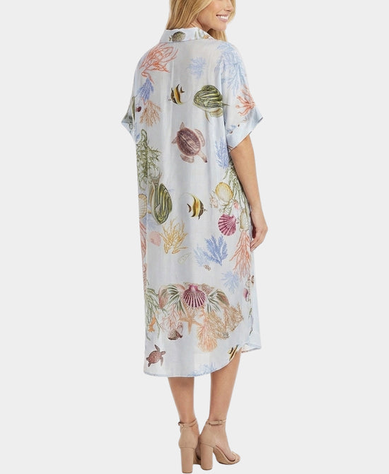 
Sea Life Print Dress in BLUE MULTI view 2