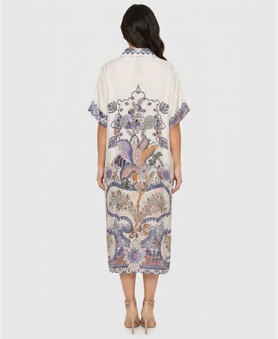
Print Midi Dress in IVORY MULTI view 2