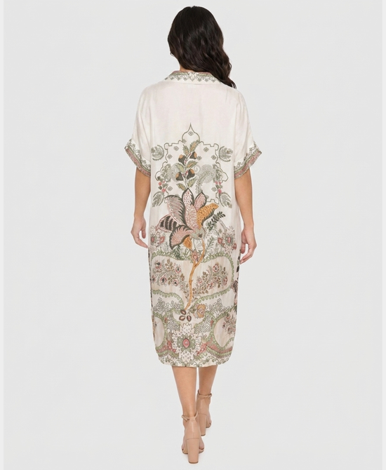 
Print Midi Dress in IVORY MULTI view 2