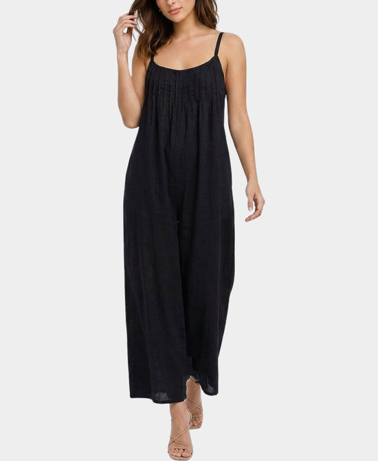 
Linen Maxi Dress in NAVY view 1