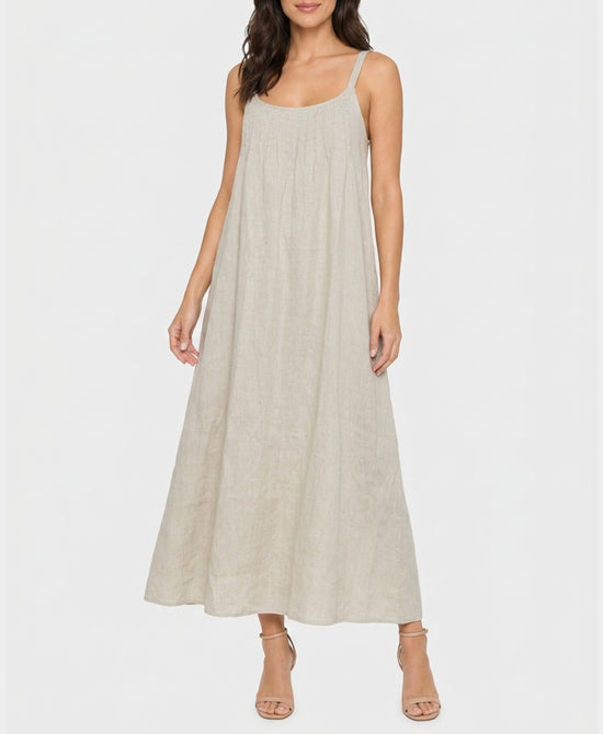 
Linen Maxi Dress in BEIGE view 1