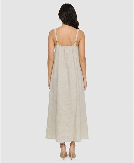
Linen Maxi Dress in BEIGE view 2