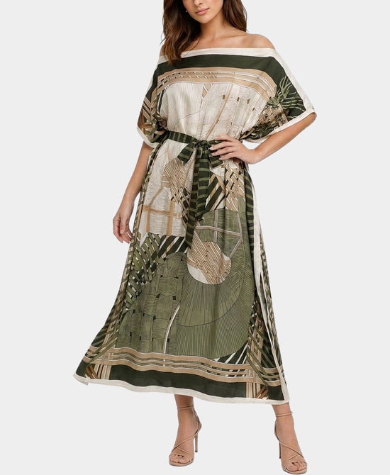 
Print Maxi Dress in OLIVE view 1