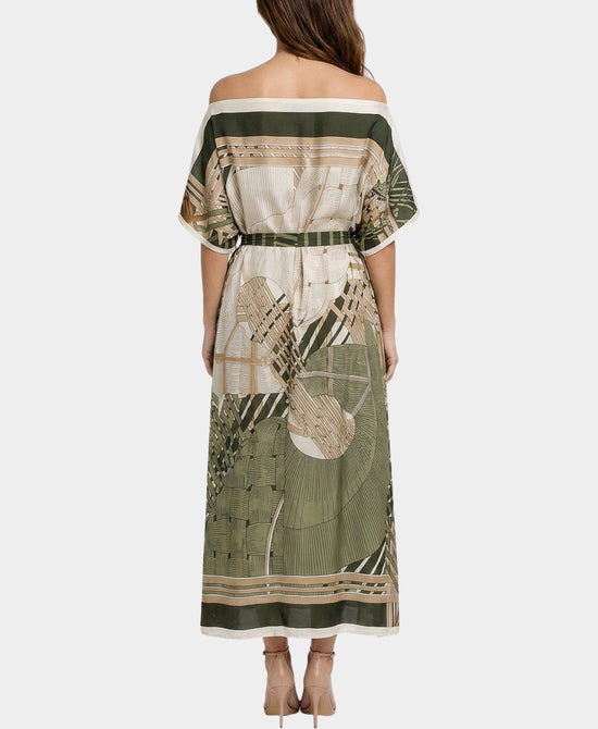 
Print Maxi Dress in OLIVE view 2