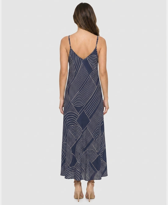 
Print Maxi Dress in NAVY view 2