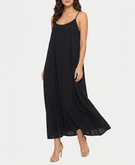 
Solid Maxi Dress in BLACK view 1