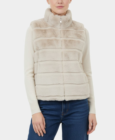 Solid Faux Fur Vest image 1
