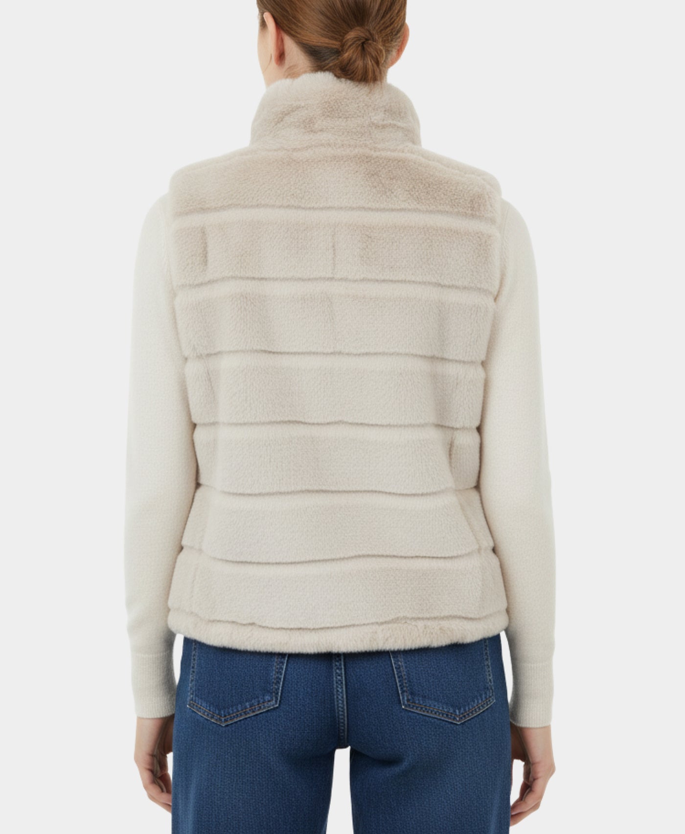 Solid Faux Fur Vest view 2