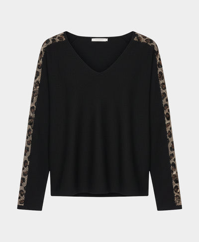Sweater w/ Leopard Crystals image 2