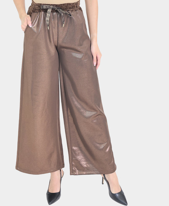 Shimmer Pants w/ Chenille Trim view 
