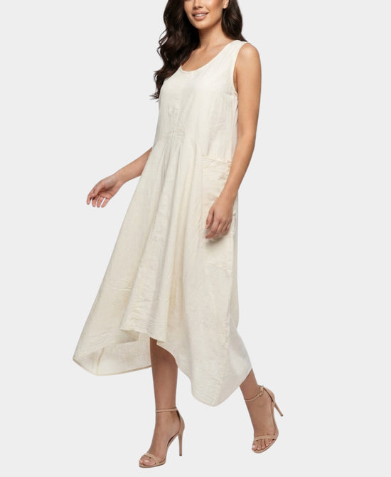 
Hanky Hem Midi Dress in CREAM view 1