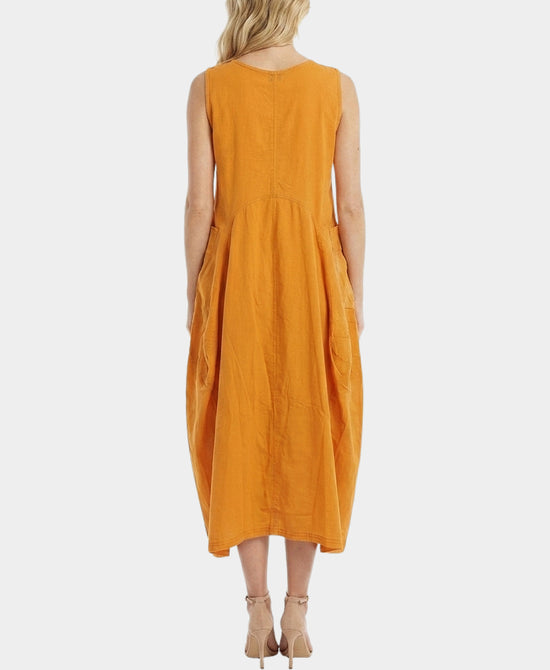 
Hanky Hem Midi Dress in ORANGE view 2
