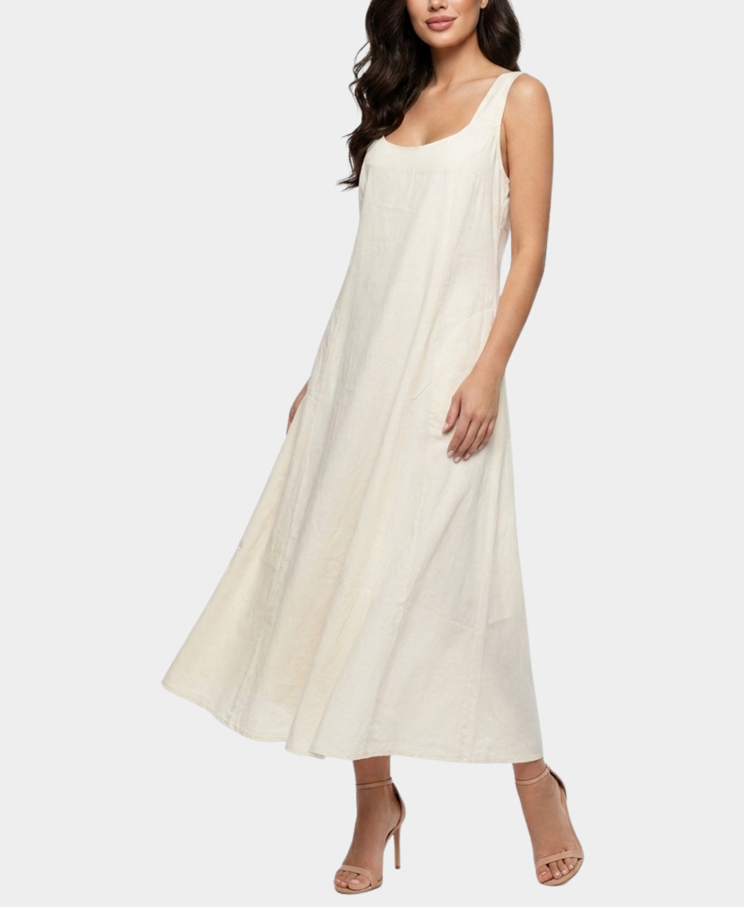 maxi dress with tie back Maxi Dress w/ Tie Back L / CREAM